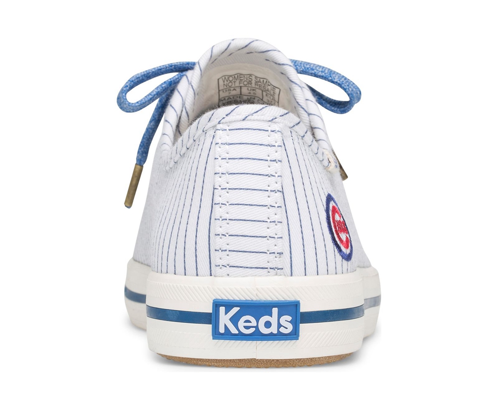 Πανινα Παπουτσια Γυναικεια - Keds Kickstart Mlb® - Λευκα - HSPBT0163